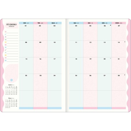 Foto ilustrativa Planner Grampeado 17,8 x 25,4 cm Happy 90G 2027