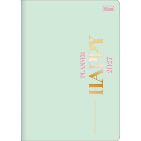Foto ilustrativa Planner Grampeado 17,8 x 25,4 cm Happy 90G 2027