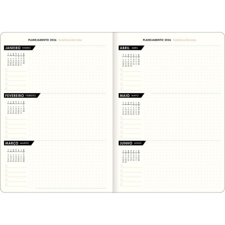 Foto ilustrativa Planner Grampeado 17,8 x 25,4 cm Kraftwork 90 G 2026