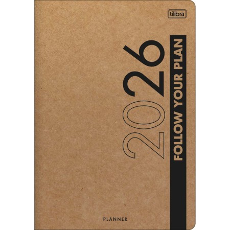 Foto ilustrativa Planner Grampeado 17,8 x 25,4 cm Kraftwork 90 G 2026
