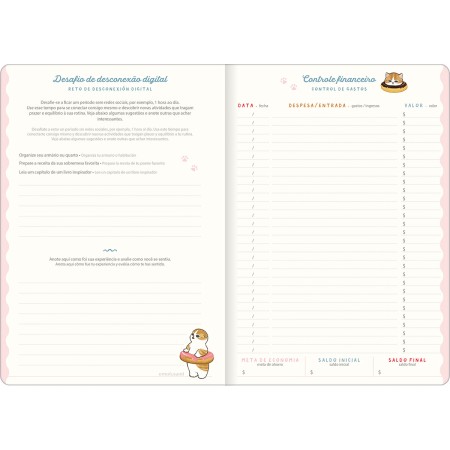 Foto ilustrativa Planner Grampeado 17,8 x 25,4 cm Mofusand 90G 2027