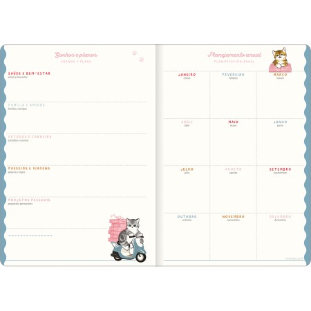 Foto ilustrativa Planner Grampeado 17,8 x 25,4 cm Mofusand 90G 2027