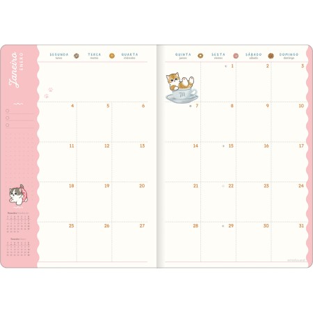 Foto ilustrativa Planner Grampeado 17,8 x 25,4 cm Mofusand 90G 2027