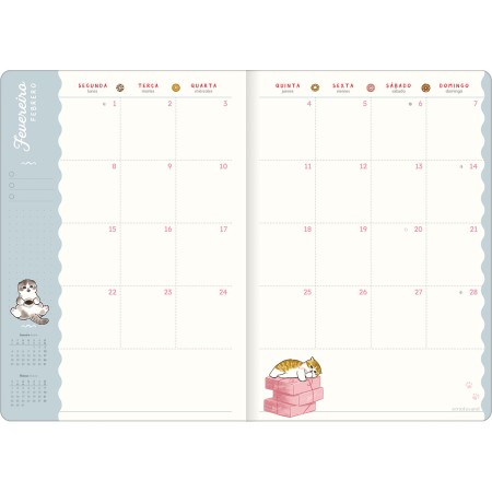 Foto ilustrativa Planner Grampeado 17,8 x 25,4 cm Mofusand 90G 2027
