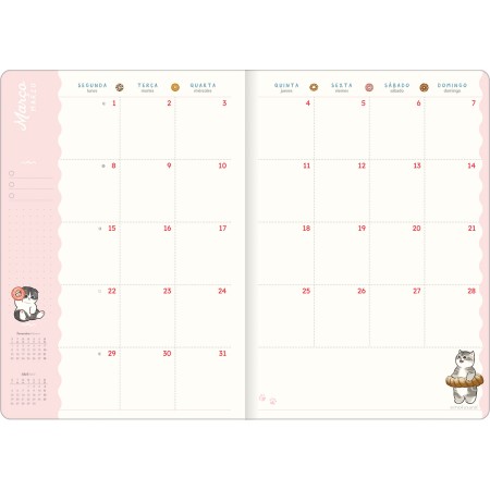 Foto ilustrativa Planner Grampeado 17,8 x 25,4 cm Mofusand 90G 2027