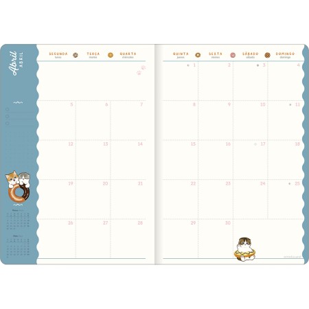 Foto ilustrativa Planner Grampeado 17,8 x 25,4 cm Mofusand 90G 2027
