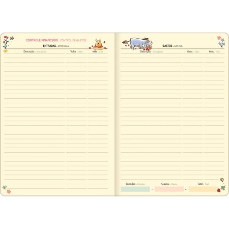 Foto ilustrativa Planner Grampeado 17,8 x 25,4 cm Pooh 90 G 2026
