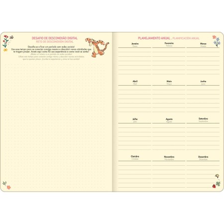 Foto ilustrativa Planner Grampeado 17,8 x 25,4 cm Pooh 90 G 2026