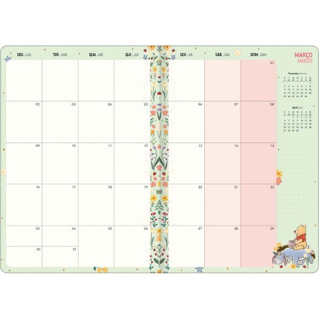 Foto ilustrativa Planner Grampeado 17,8 x 25,4 cm Pooh 90 G 2026