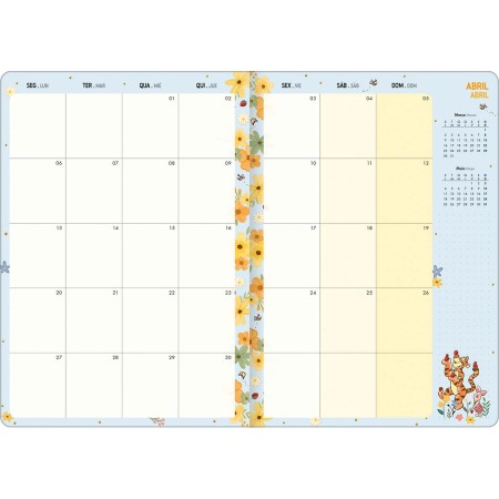 Foto ilustrativa Planner Grampeado 17,8 x 25,4 cm Pooh 90 G 2026