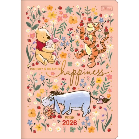 Foto ilustrativa Planner Grampeado 17,8 x 25,4 cm Pooh 90 G 2026