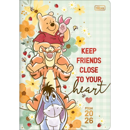 Foto ilustrativa Planner Grampeado 17,8 x 25,4 cm Pooh 90 G 2026