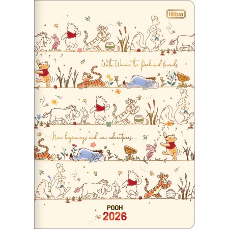 Foto ilustrativa Planner Grampeado 17,8 x 25,4 cm Pooh 90 G 2026