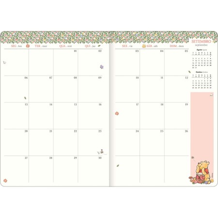 Foto ilustrativa Planner Grampeado 17,8 x 25,4 cm Pooh 90 G 2027