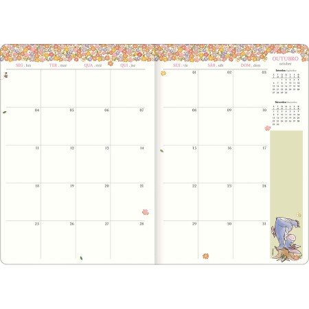 Foto ilustrativa Planner Grampeado 17,8 x 25,4 cm Pooh 90 G 2027
