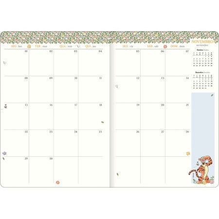Foto ilustrativa Planner Grampeado 17,8 x 25,4 cm Pooh 90 G 2027