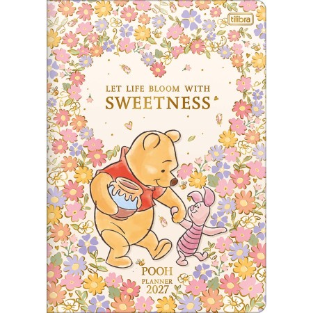 Foto ilustrativa Planner Grampeado 17,8 x 25,4 cm Pooh 90 G 2027