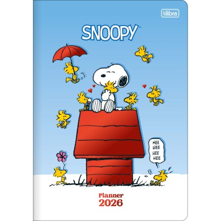 Foto ilustrativa Planner Grampeado 17,8 x 25,4 cm Snoopy 90 G 2026