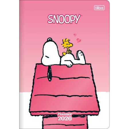 Foto ilustrativa Planner Grampeado 17,8 x 25,4 cm Snoopy 90 G 2026