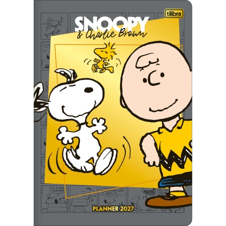 Foto ilustrativa Planner Grampeado 17,8 x 25,4 cm Snoopy 90 G 2027