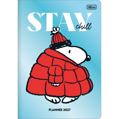 Foto ilustrativa Planner Grampeado 17,8 x 25,4 cm Snoopy 90 G 2027