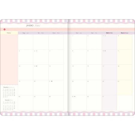 Foto ilustrativa Planner Grampeado 17,8 x 25,4 cm Soho 90 G 2026