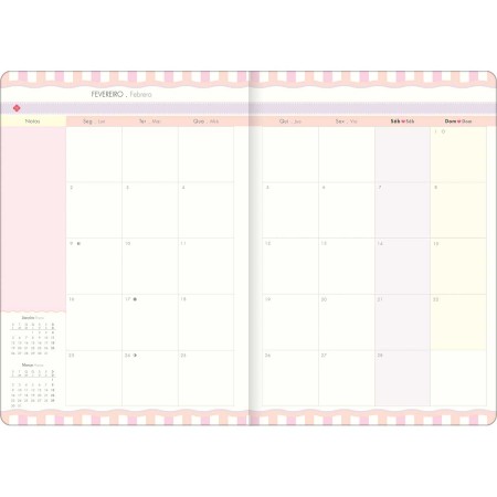 Foto ilustrativa Planner Grampeado 17,8 x 25,4 cm Soho 90 G 2026