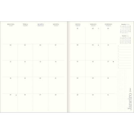 Foto ilustrativa Planner Grampeado 20,0 x 27,5 cm Vanilla 90 G 2027