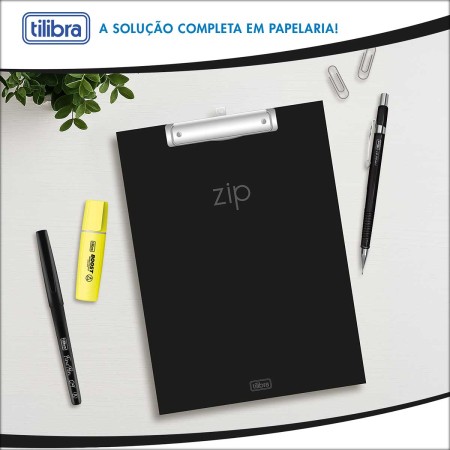 Foto ilustrativa Prancheta A4 Decorada Zip com Prendedor Metálico