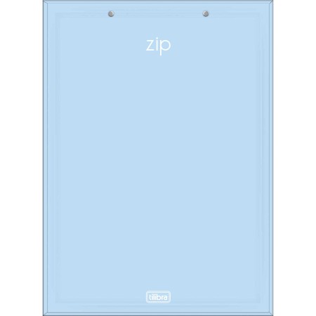 Foto ilustrativa Prancheta A4 Zip - Azul-Claro