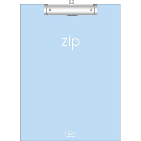 Foto ilustrativa Prancheta A4 Zip - Azul-Claro