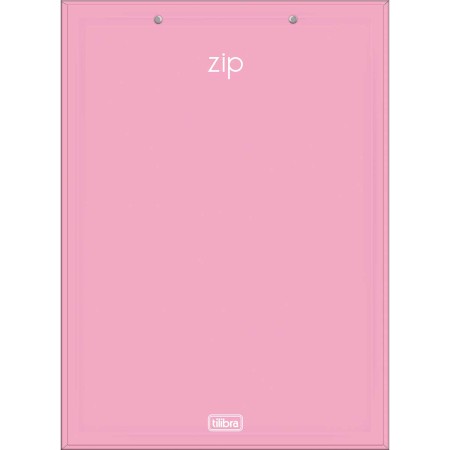 Foto ilustrativa Prancheta A4 Zip - Rosa-Claro
