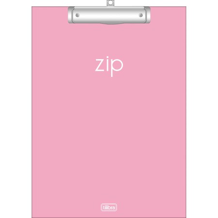 Foto ilustrativa Prancheta A4 Zip - Rosa-Claro