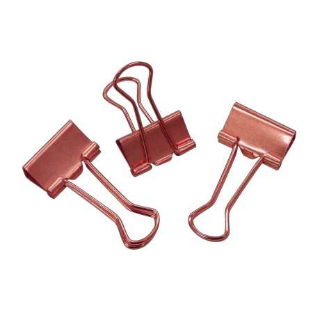 Foto ilustrativa Prendedor de Papel 19mm Ouro Rose 12 Unidades