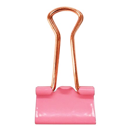 Foto ilustrativa Prendedor de Papel 19mm Rosa Pastel 12 Unidades