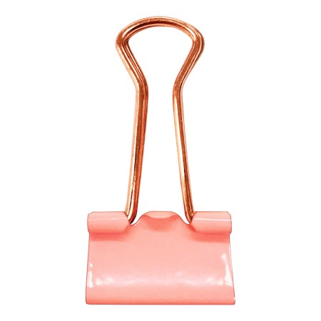 Foto ilustrativa Prendedor de Papel 19mm Rosa Pastel 12 Unidades