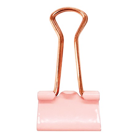 Foto ilustrativa Prendedor de Papel 19mm Rosa Pastel 12 Unidades