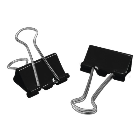 Foto ilustrativa Prendedor Preto para Papel 15mm Caixa com 12 Unidades