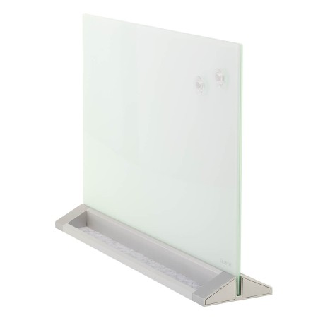 Foto ilustrativa Quadro Branco Magnético Vidro Divisória para Mesa 58x40cm