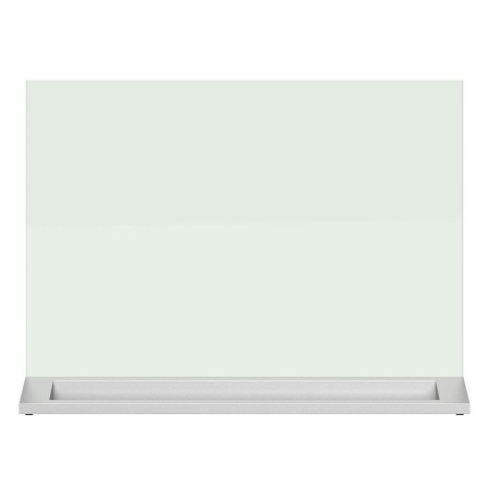 Foto ilustrativa Quadro Branco Magnético Vidro Divisória para Mesa 58x40cm