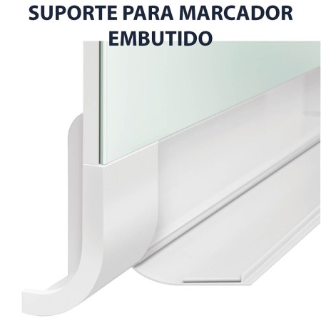 Foto ilustrativa Quadro Branco Magnético Vidro Horizon 99x55cm
