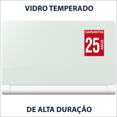 Foto ilustrativa Quadro Branco Magnético Vidro Horizon 99x55cm