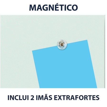 Foto ilustrativa Quadro Branco Magnético Vidro InvisaMount 127x71cm