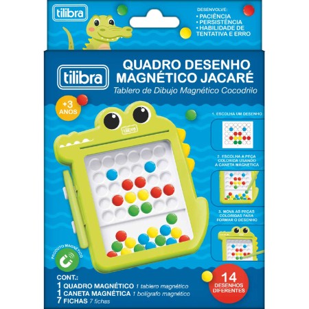 Foto ilustrativa Quadro de Desenho Magnético Jacaré 14cm x 17cm