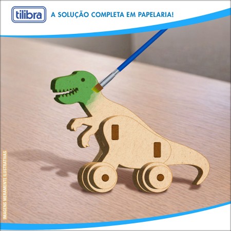 Foto ilustrativa Quebra-cabeça 3D Madeira T-Rex