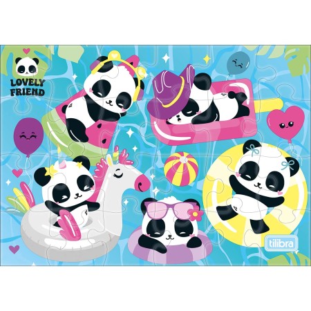 Foto ilustrativa Quebra-Cabeça Blister Lovely Friend 24 Peças