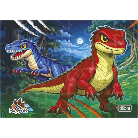 Foto ilustrativa Quebra-Cabeça Blister Raptor 24 Peças
