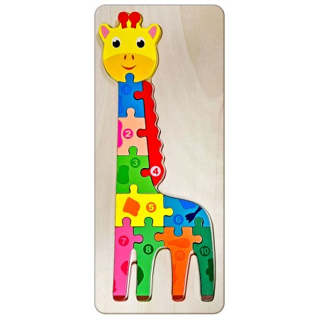 Foto ilustrativa Quebra-Cabeça Madeira Girafa