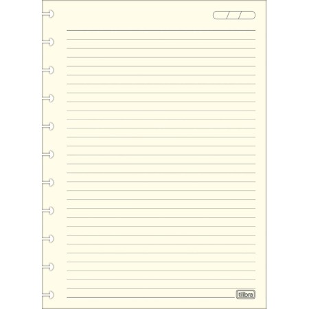 Foto ilustrativa Refil Creme para Tilidisco Universitário 50 Folhas