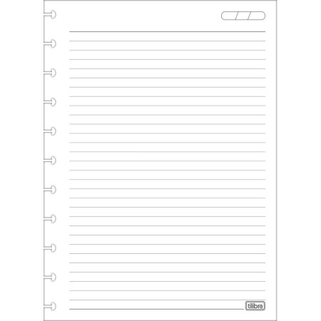 Foto ilustrativa Refil para Tilidisco Universitário 80 Folhas 90 Gramas